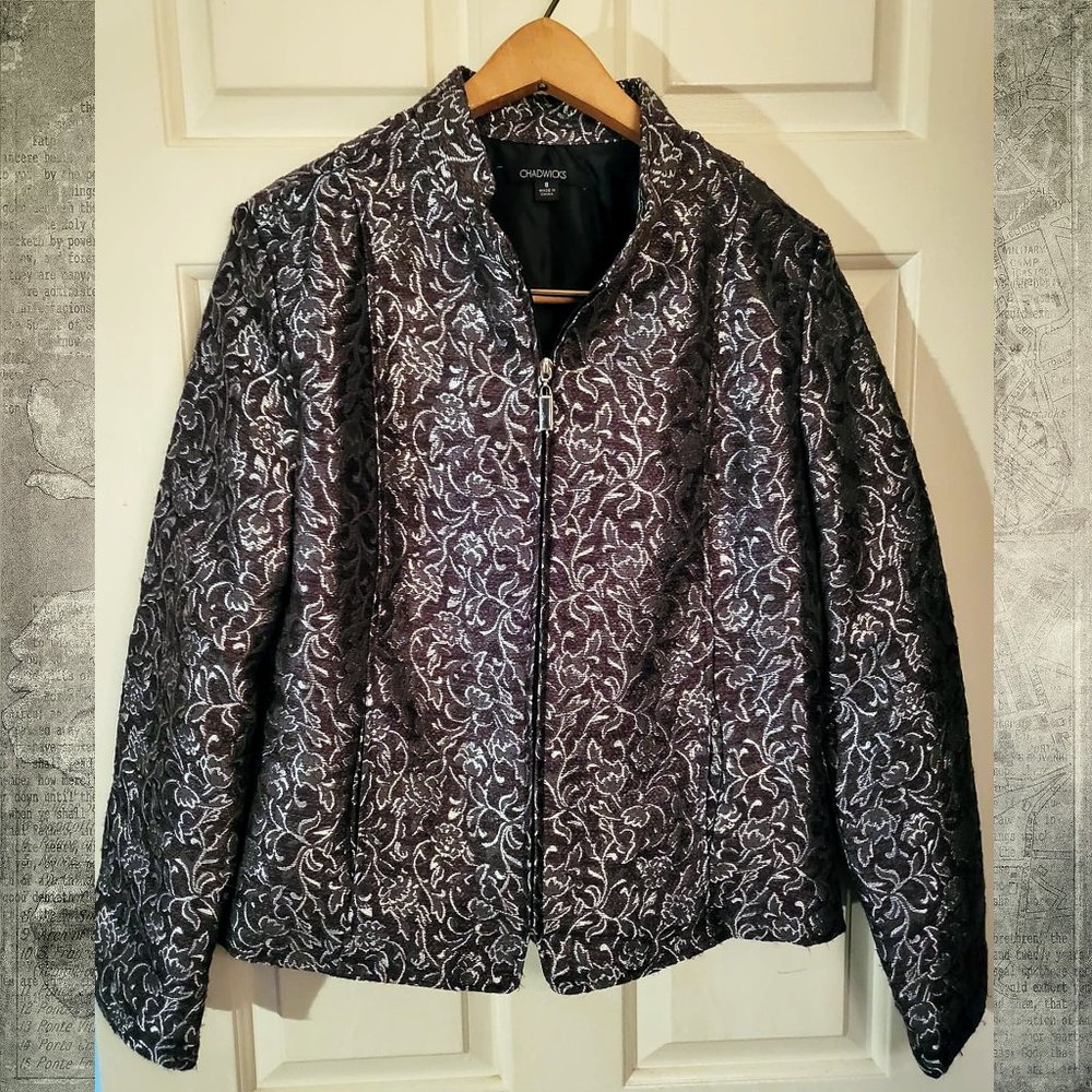 Charcoal Grey with Silver Thread Chadwicks Jacket